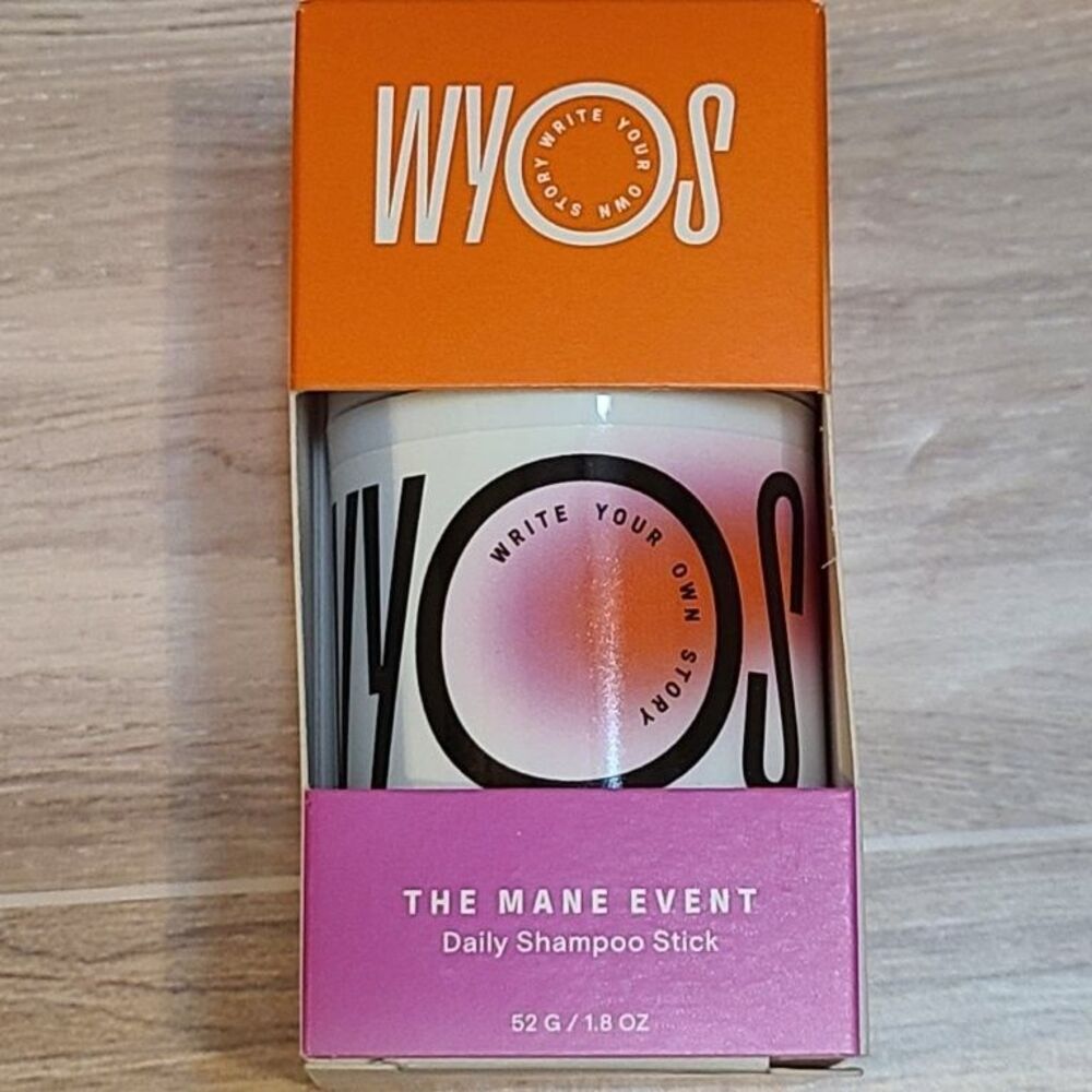 WYOS The Mane Event Daily Shampoo Stick Hair Cleanser Solid Bar 1.8 oz New Box